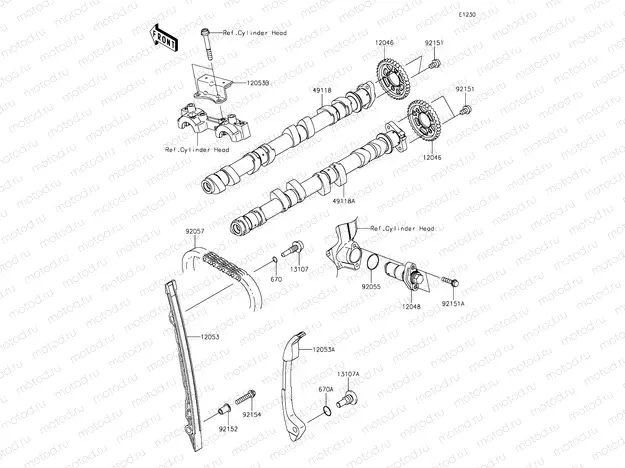 Camshafts & Tensioner