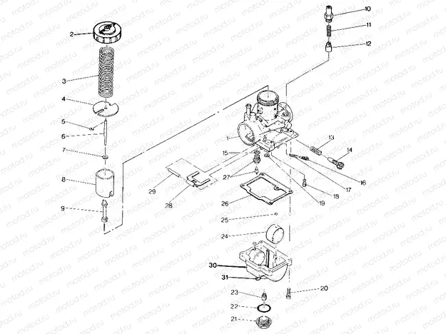 CARBURETOR ASSEMBLY 250 4x4 / W928127 (4922872287D002) | CARBURETOR ASSEMBLY 250 4x4 / W928127 (4922872287D002)
