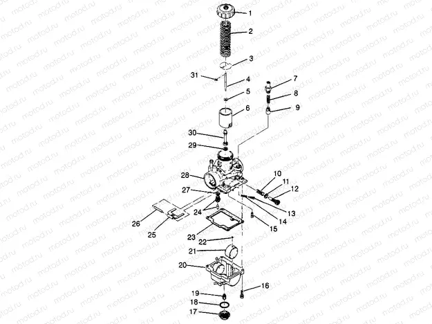 CARBURETOR (SPORT) Sport 400L W97BA38C (4940124012D004) | CARBURETOR (SPORT) Sport 400L W97BA38C (4940124012D004)