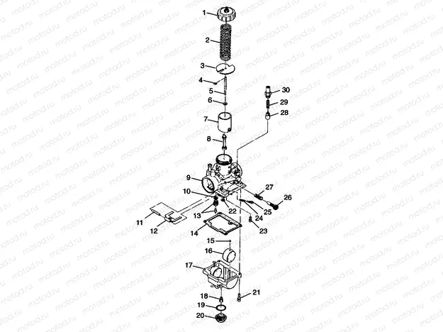 CARBURETOR XPRESS 300 W98CA28C (4945364536D002) | CARBURETOR XPRESS 300 W98CA28C (4945364536D002)