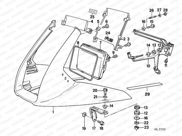 Casing upper part/Headlight
