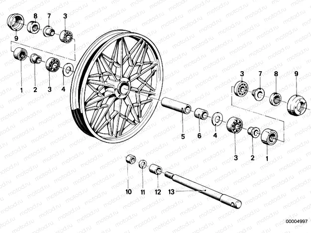 Cast rim mounting parts, front