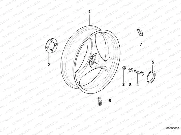 Cast rim, rear