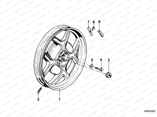 Cast rim, rear