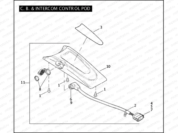 C.B. & INTERCOM CONTROL POD