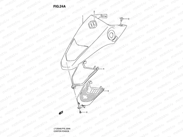CENTER FENDER (MODEL K7/K8/K9)