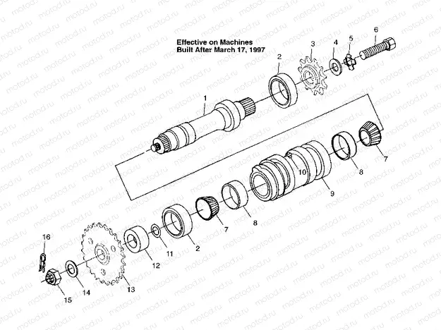 CENTER TIGHTENER (After 3/17/97) XPLORER 300 W97CC28C (4939813981B015) | CENTER TIGHTENER (After 3/17/97) XPLORER 300 W97CC28C (4939813981B015)