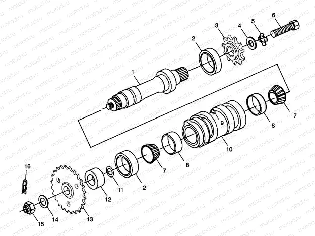 CENTER TIGHTENER XPLORER 400L W98CC38C (4945414541B014) | CENTER TIGHTENER XPLORER 400L W98CC38C (4945414541B014)