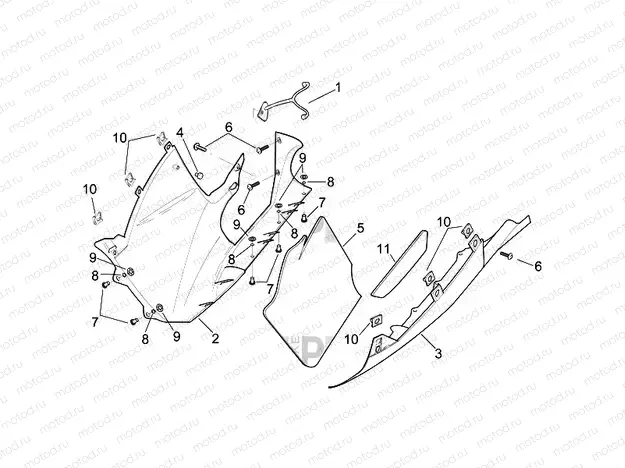 Central body - Lower fairings
