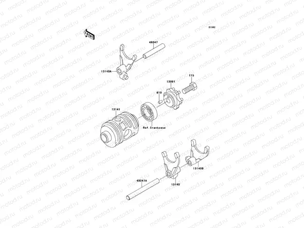 Change Drum/Shift Fork