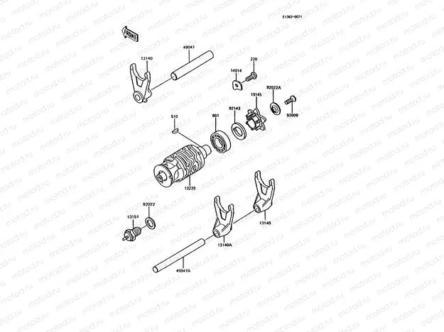 Change Drum/Shift Fork