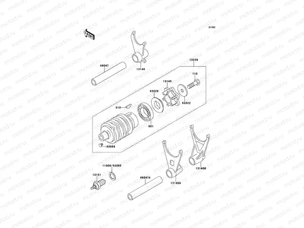 Change Drum/Shift Fork