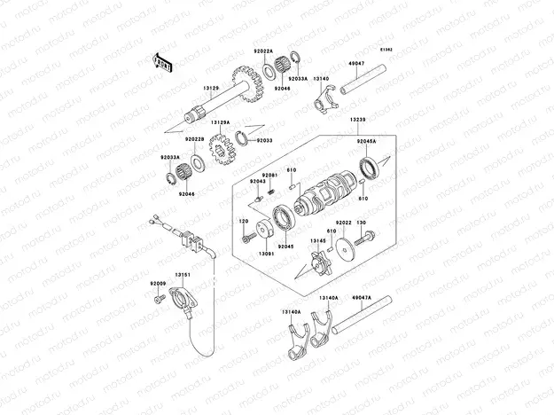 Change Drum/Shift Fork