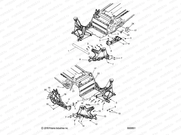 CHASSIS | CHASSIS, BULKHEAD ASM. - S20EFT8PS/EFN8PS ALL OPTIONS (600851)