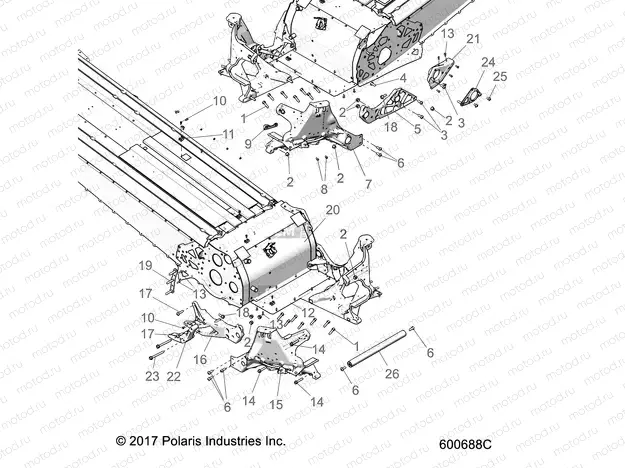 CHASSIS | CHASSIS, BULKHEAD ASM. - S23FJE8PS/8PE (600688C)