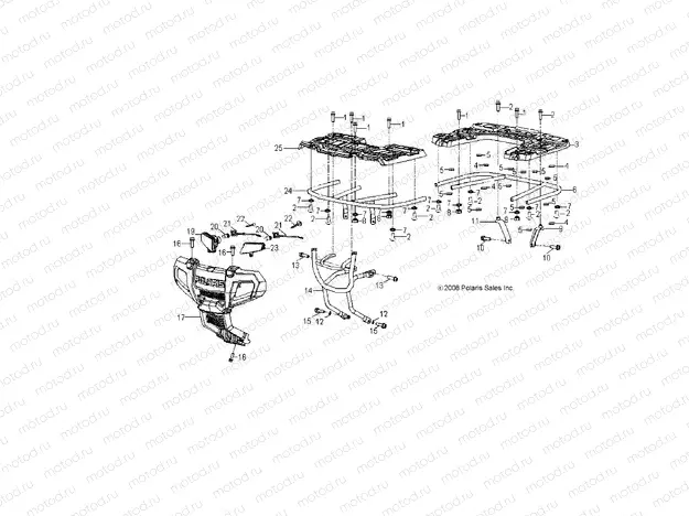 CHASSIS | CHASSIS, BUMPER - A13FA09AA (49ATVBUMPER09SP90)