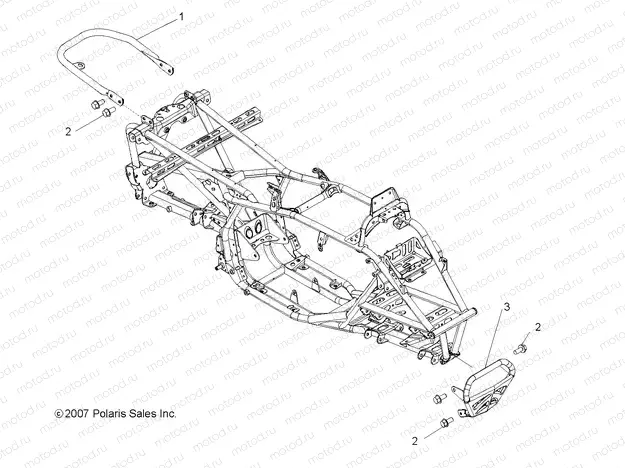 CHASSIS | CHASSIS, BUMPER and GRAB BAR - A08GP52AA (49ATVBUMPER08OUT525)