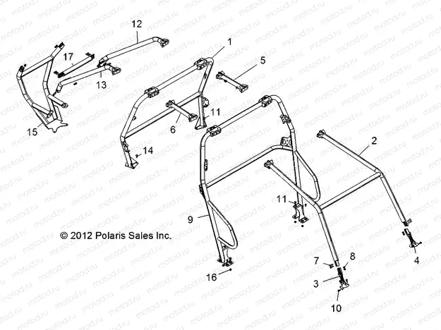 CHASSIS | CHASSIS, CAB FRAME and SIDE BARS - R13XT9EAL (49RGRCAB13JAGX)