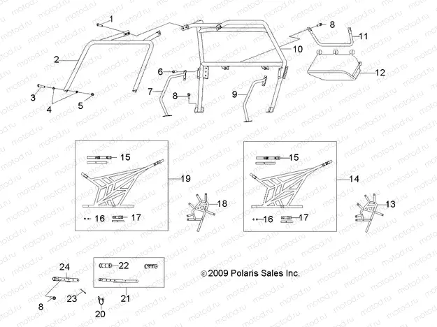 CHASSIS | CHASSIS, CAB FRAME and SIDE NETS - R14VA17AA/AB (49RGRCAB170)