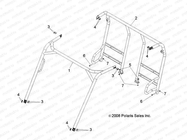 CHASSIS | CHASSIS, CAB FRAME - R13RC08GA/GH/FA/FH (49RGRFRAME10)