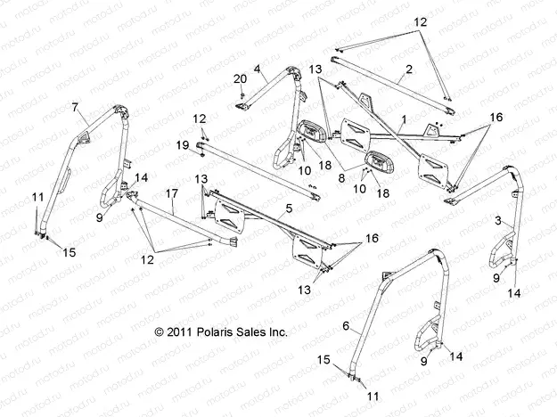 CHASSIS | CHASSIS, CAB FRAME - R13WH90DG (49RGRFRAME11800CREW)