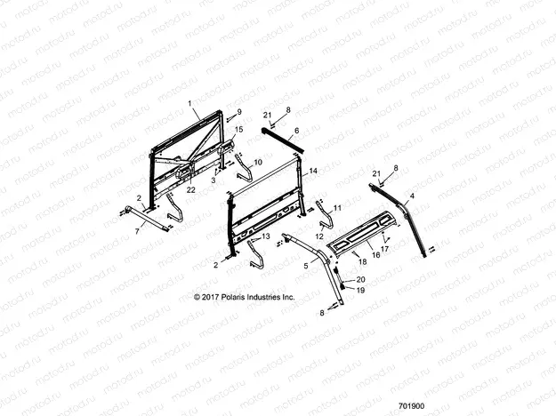 CHASSIS | CHASSIS, CAB FRAME - R15RUA87/E87/YAA/ZAC ALL OPTIONS (701900)