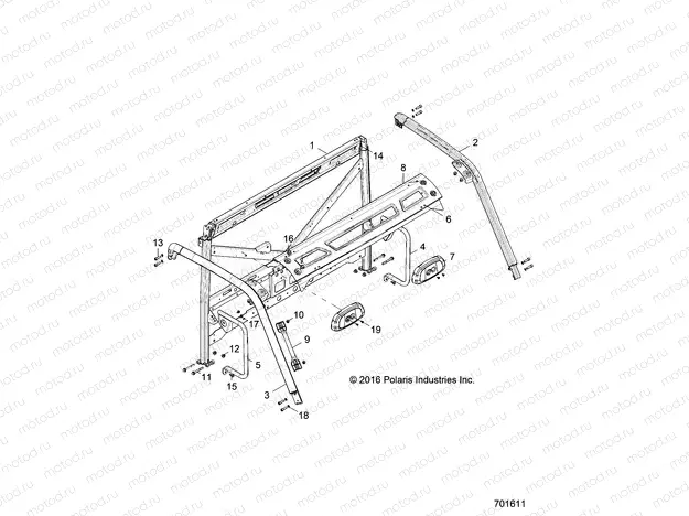 CHASSIS | CHASSIS, CAB FRAME - R17B1PD1AA/2P (701611)