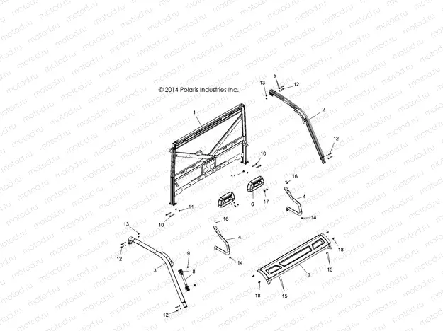 CHASSIS | CHASSIS, CAB FRAME - R17RTED1F1/SD1C1 (49RGRFRAME15900XP)