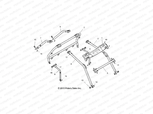 CHASSIS | CHASSIS, CAB FRAME - Z15VDE99FV (49RGRCAB14RZR1000)