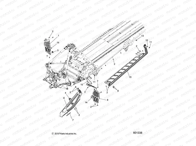 CHASSIS | CHASSIS, CLUTCH GUARD, FOOTRESTS, RUNNING BOARDS - S20EFK6PS/6PEB ALL OPTIONS (601338)