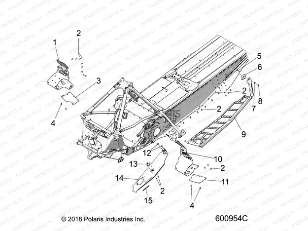 CHASSIS | CHASSIS, CLUTCH GUARD/FOOTRESTS/RUNNING BOARDS - S21EKL6PS/6PE ALL OPTIONS (600954C)