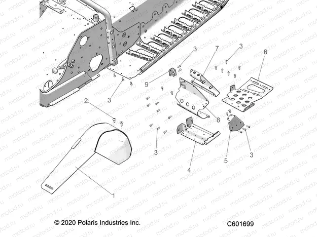 CHASSIS | CHASSIS, FOOTREST-LH and CLUTCH GUARD - S22MDX6DSA/6DEA (C601699)