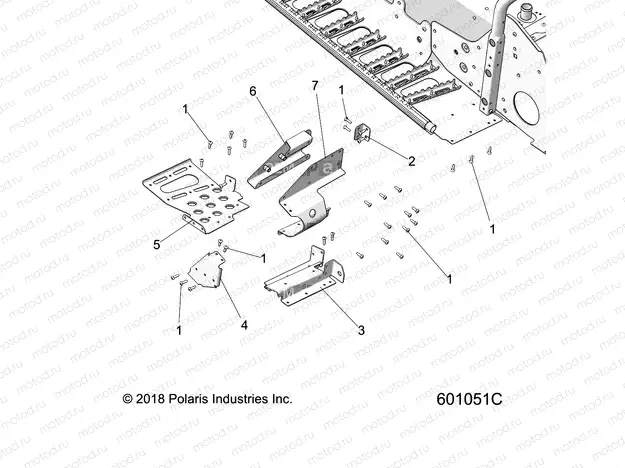 CHASSIS | CHASSIS, FOOTREST-RH - S20MDX6JSA/6JEA (601051C)