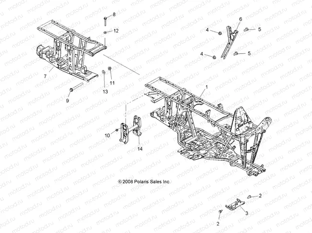 CHASSIS | CHASSIS, FRAME - A09CL76AA (49ATVFRAME096X6)