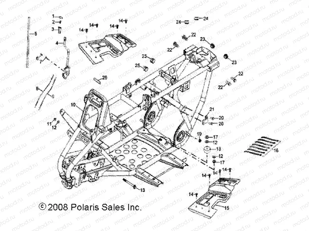 CHASSIS | CHASSIS, FRAME - A09PB20EB (49ATVFRAME09PHXQD)