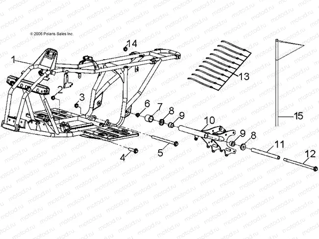 CHASSIS | CHASSIS, FRAME - A13FA09AA (49ATVFRAME07SPRT90)