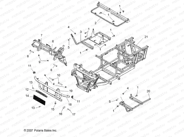 CHASSIS | CHASSIS, FRAME and FRONT BUMPER - R08RH68 ALL OPTIONS (49RGRCHASSIS087004X4)