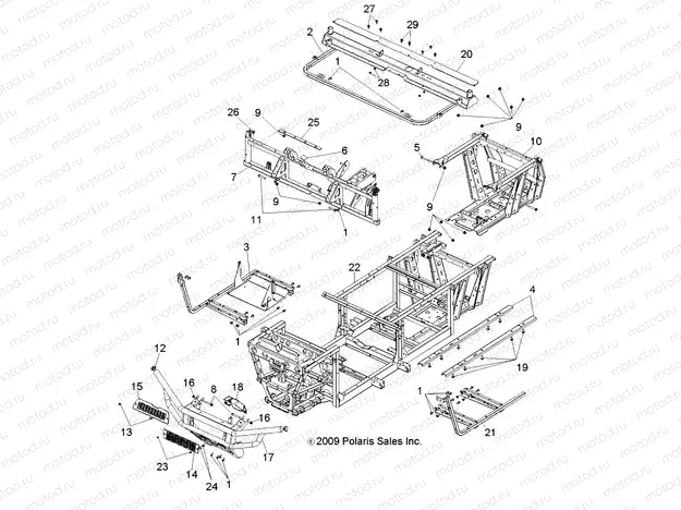 CHASSIS | CHASSIS, FRAME and FRONT BUMPER - R10HR76AG/AR (49RGRCHASSIS106X6)