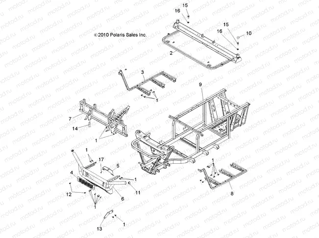 CHASSIS | CHASSIS, FRAME and FRONT BUMPER - R11RC08LG (49RGRFRAME11EV)