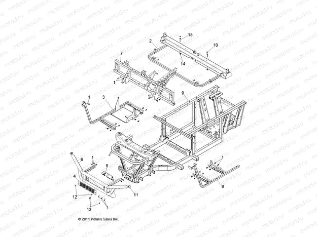 CHASSIS | CHASSIS, FRAME and FRONT BUMPER - R13RH76AG/AH/AN (49RGRFRAME13800MID)