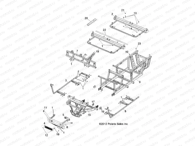 CHASSIS | CHASSIS, FRAME and FRONT BUMPER - R13WH50AG/AH/AR/AX (49RGRCHASSIS13500CREW)