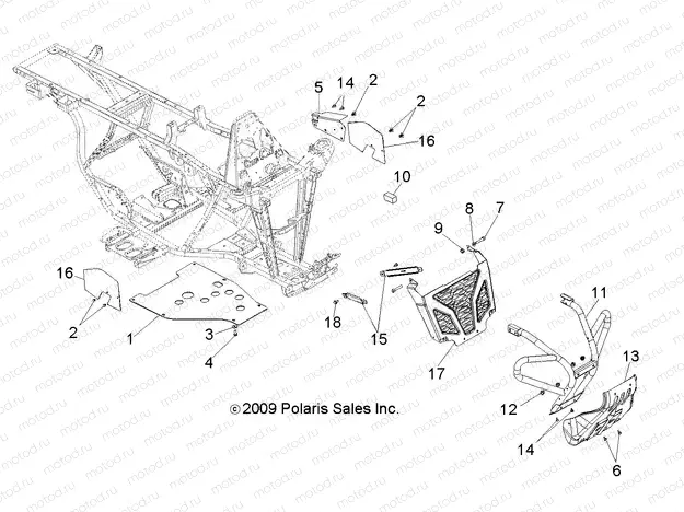 CHASSIS | CHASSIS, FRONT BUMPER - A10NA32AA (49ATVBUMPER10TBLZR)