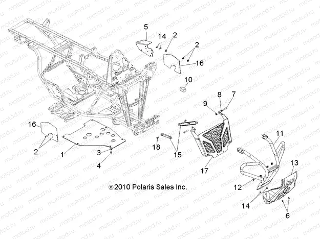 CHASSIS | CHASSIS, FRONT BUMPER - A13NA32FA (49ATVBUMPER11TBLZR)