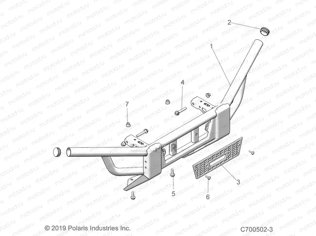 CHASSIS | CHASSIS, FRONT BUMPER - D21BBPD4B4 (C700502-3)