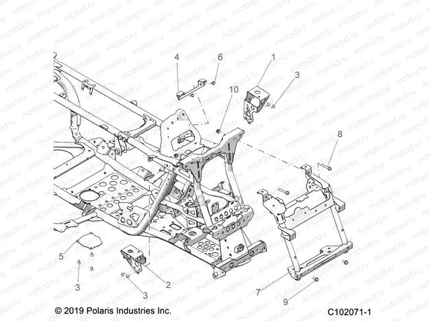 CHASSIS | CHASSIS, FRONT CAB SUPPORTS - A22SGE95KN (C102071-1)