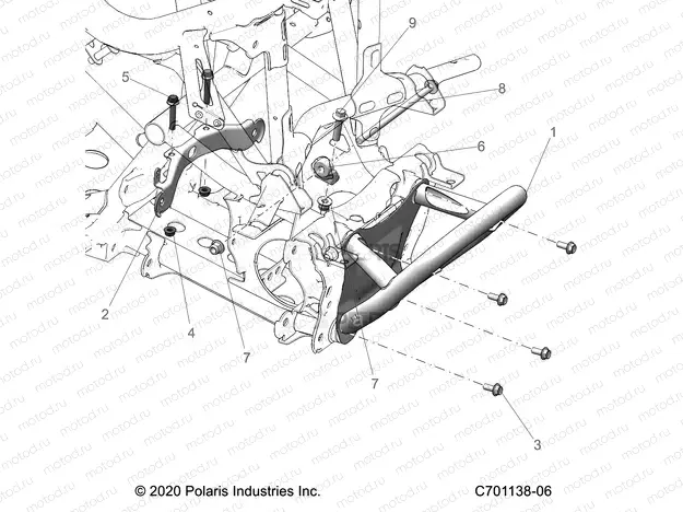 CHASSIS | CHASSIS, FRONT GEARCASE AND BUMPER MOUNTING - Z22RML2KAL/AP/BK/BL/BP/BT (C701138-06)