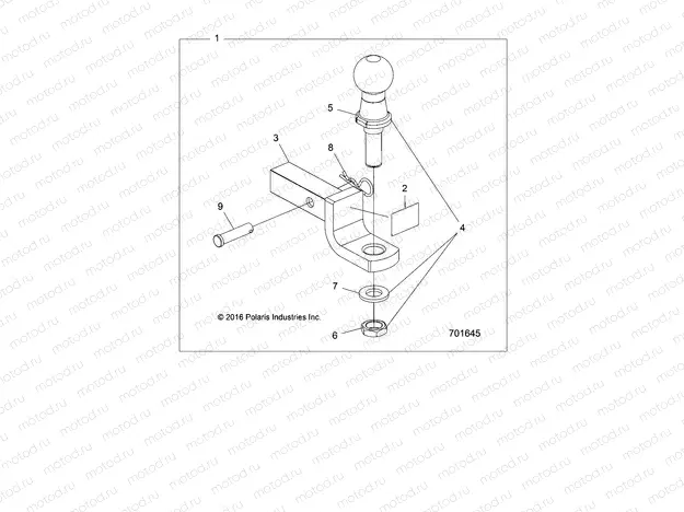 CHASSIS | CHASSIS, HITCH - R17RTSD1C1 (701645)