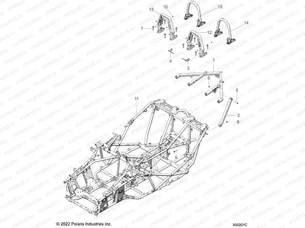 CHASSIS | CHASSIS, MAIN, and REAR ASM. - T22AAFGB/HB/PGD/HD/RGB/HB ALL OPTIONS   (500201C)