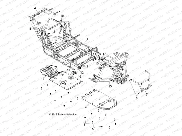 CHASSIS | CHASSIS, MAIN FRAME and SKID PLATE - R13XT9EAL (49RGRFRAME13JAGX)