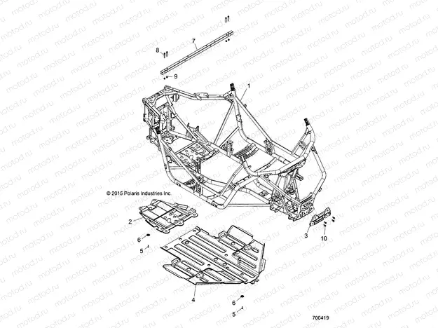 CHASSIS | CHASSIS, MAIN FRAME AND SKID PLATE - Z20ASE99AH/LH (700419)